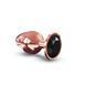 Анальна пробка рожеве золото з чорним кристалом - Dorcel Diamond Plug Rose Gold L SO5530 фото 1