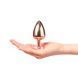 Анальна пробка рожеве золото з чорним кристалом - Dorcel Diamond Plug Rose Gold L SO5530 фото 3