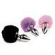 Анальна пробка хвіст зайки, чорний - FeelzToys Bunny Tails Butt Plug Black SO5063 фото 4