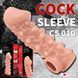 Насадка на член, потовщувальна, стимулюючий рельєф, розмір M - Kokos Cock Sleeve CS 010 M SX1469 фото 8