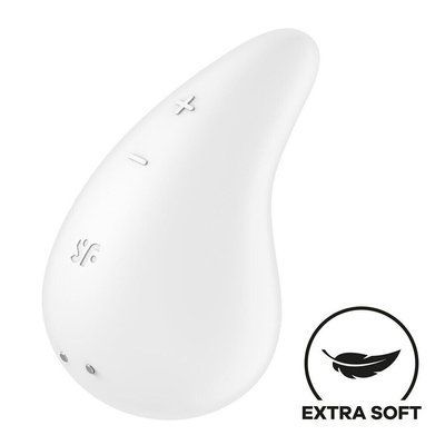 Вібратор для зовнішньої стимуляції Satisfyer Dew Drop White, 2 мотори, 12 режимів, м&rsquo;який корпус SX1212 фото