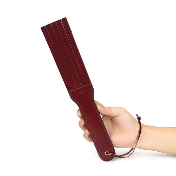 Шкіряний паддл двосторонній Liebe Seele Wine Red Spanking Paddle SO9456 фото