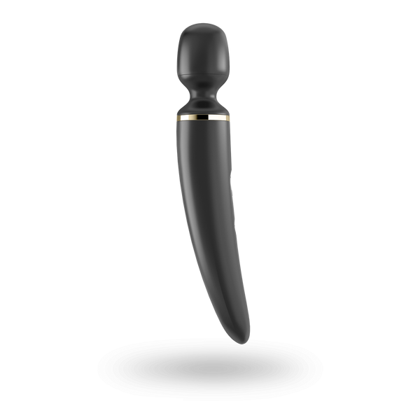 Вібромасажер Satisfyer Wand-er Woman (Black/Gold), водонепроникний, потужний, розмір XXL SO3456 фото
