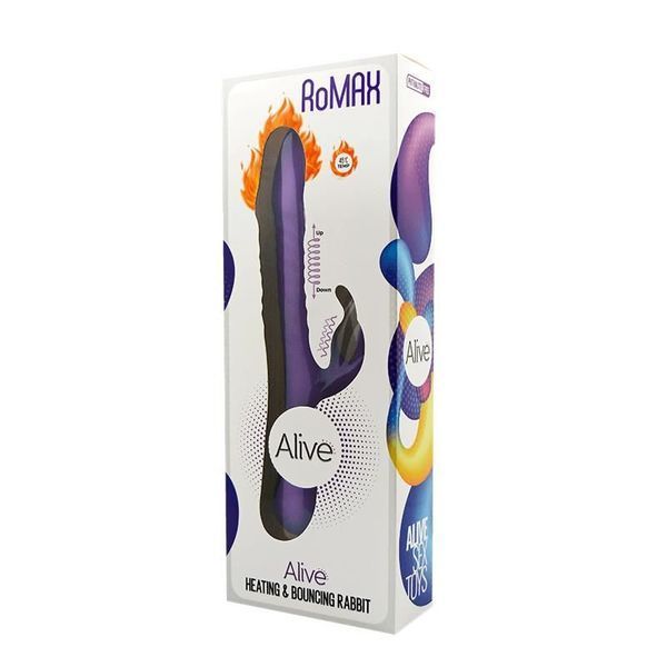 Вібратор-кролик з підігрівом і ротацією - Alive RoMAX Purple SO3978 фото