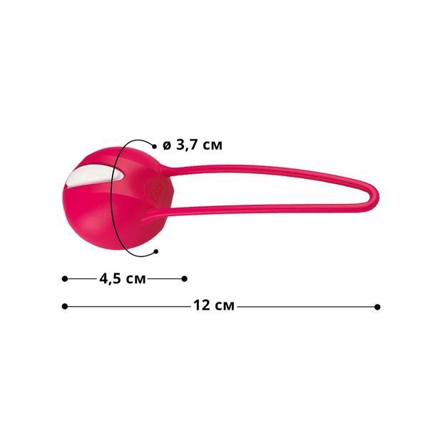 Вагінальна кулька SMARTBALL UNO, червона, одинарна, діаметр 3,6 см SX0958 фото