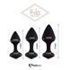 Набір силіконових анальних пробок - FeelzToys Bibi Butt Plug Set 3 pcs Black SO5065 фото 1