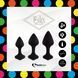 Набір силіконових анальних пробок - FeelzToys Bibi Butt Plug Set 3 pcs Black SO5065 фото 2