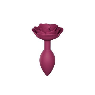Силіконова анальна пробка з трояндою, розмір М, сливова - Love To Love OPEN ROSES M SIZE PLUM STAR SO5984 фото