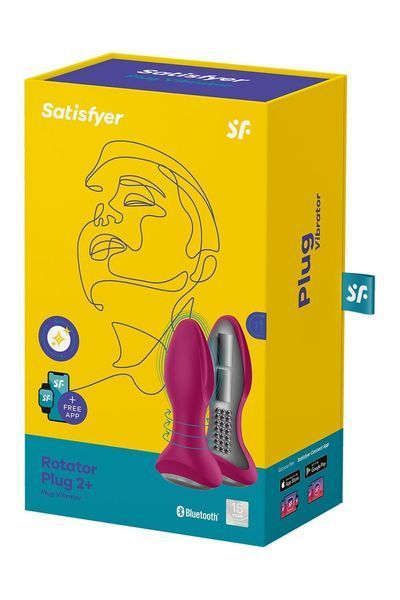 Анальна смарт вібропробка із перлинним масажем, фіолетова - Satisfyer Rotator Plug 2+ Violet SO6280 фото