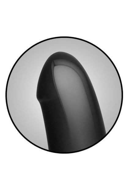 Анальний плаг з ділдо, діаметр 3,2 см - Doc Johnson Kink Dual Density SECONDSKYN Fuck Plug Black SO4020 фото
