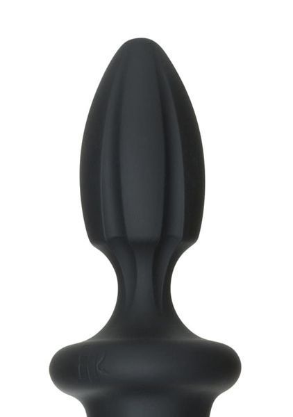 Анальний плаг з ділдо, діаметр 3,2 см - Doc Johnson Kink Dual Density SECONDSKYN Fuck Plug Black SO4020 фото