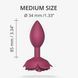 Силіконова анальна пробка з трояндою, розмір М, сливова - Love To Love OPEN ROSES M SIZE PLUM STAR SO5984 фото 3