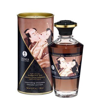 Розігріваюча олія, без цукру, смачна - П'янкий шоколад (100 мл) Shunga Aphrodisiac Warming Oil SO2498 фото