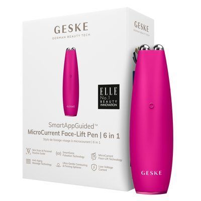 Мікрострумова ручка для підтяжки обличчя GESKE MicroCurrent Face-Lift Pen 6в1 magenta HB0120 фото