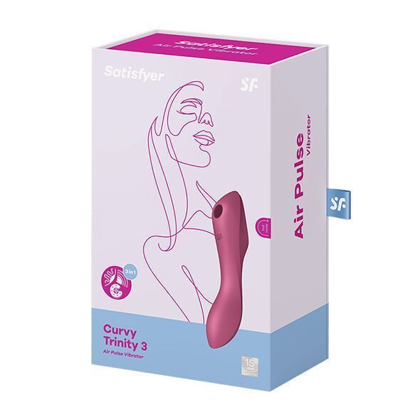 Вакуумний стимулятор із вібрацією Satisfyer Curvy Trinity 3 Red SO6117 фото