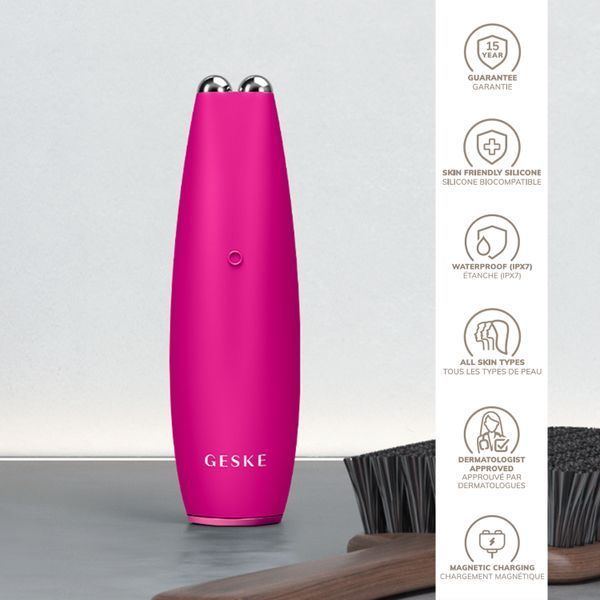 Мікрострумова ручка для підтяжки обличчя GESKE MicroCurrent Face-Lift Pen 6в1 magenta HB0120 фото
