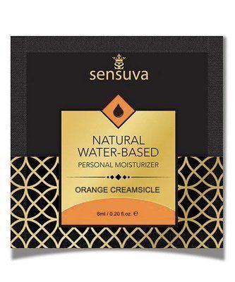 Пробник змазки на водній основі з ароматом Апельсинового крему - Sensuva Natural Orange Creamsicle (6 мл) SO3395 фото