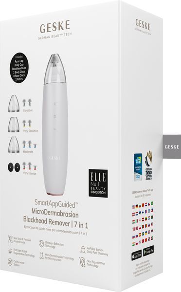 Мікродермабразійний пристрій для видалення чорних цяток GESKE MicroDermabrasion Blackhead Remover 7в1 starlight HB0573 фото