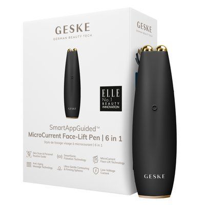 Мікрострумова ручка для підтяжки обличчя GESKE MicroCurrent Face-Lift Pen 6в1 gray HB0119 фото