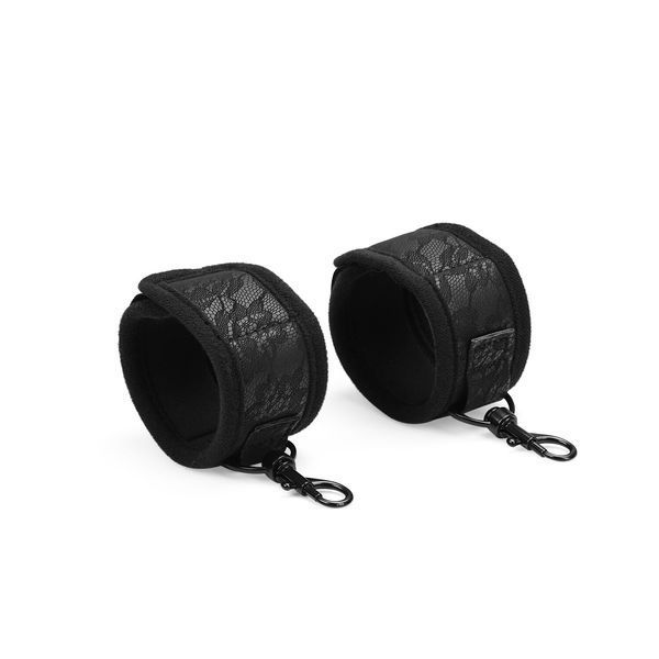 Набір Liebe Seele Black Lace and Neoprene 11pcs Bondage Kit, анальна пробка з кристалом, віброкуля SO9509 фото