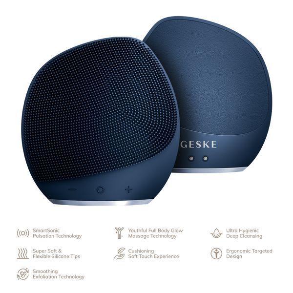 Ультразвукова щітка для тіла та інтенсивний пілінг GESKE Sonic Body Brush&Intensive Exfoliator 7в1 midnight HB0356 фото