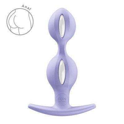 Анальні кульки Fun Factory B BALLS DUO Purple, ефект вібрації, діаметр 3,2 та 3,6 см SX3691 фото