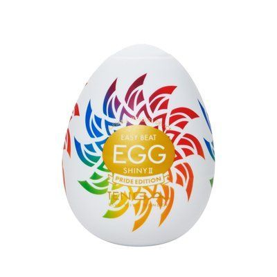 Мастурбатор-яйце Tenga Egg Shiny II Pride Edition, щільний TPE, пробник лубриканту 5 мл, лімітована серія SX1013 фото