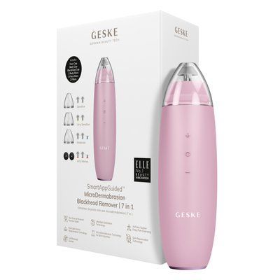 Мікродермабразійний пристрій для видалення чорних цяток GESKE MicroDermabrasion Blackhead Remover 7в1 pink HB0571 фото