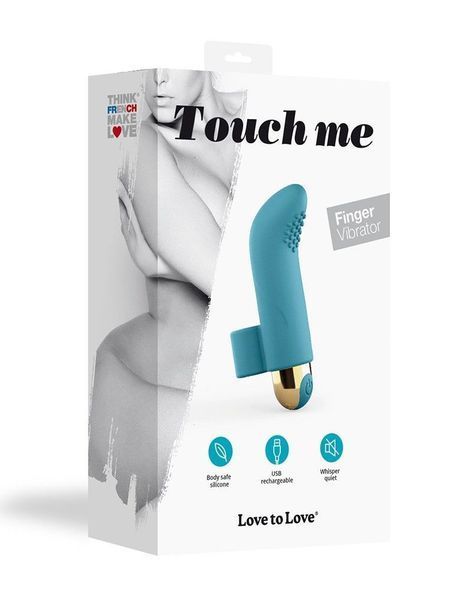 Вібратор на палець, перезаряджається, потужний мотор - Love To Love TOUCH ME PETROLE SO3080 фото