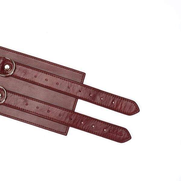 Шкіряний пояс для бондажу Liebe Seele Wine Red Waist Cuff, розмір M SO9461 фото