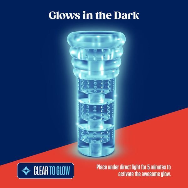 Мастурбатор-ротик, що світиться у темряві Rize by Blush Luz Glow in the Dark Masturbator Clear SO8833 фото