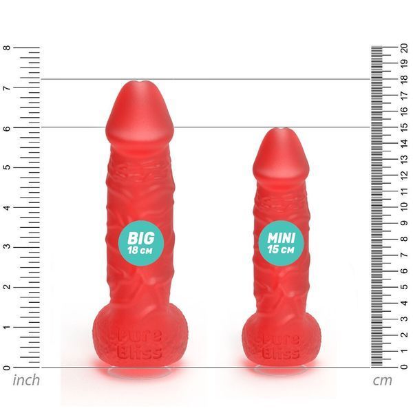 Крафтове мило-член із присоскою, натуральне, 18 см &mdash; Pure Bliss BIG Red SO6365 фото