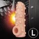 Насадка на член, потовщувальна, стимулюючий рельєф, розмір L - Kokos Nude Sleeve NS 003 L SX1476 фото 2