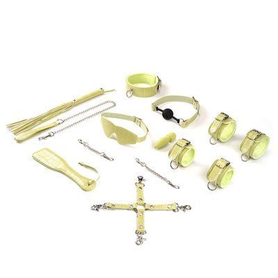 Набір БДСМ 9 предметів Liebe Seele Macaron 9 pcs Bondage Kit-Melon SO9512 фото