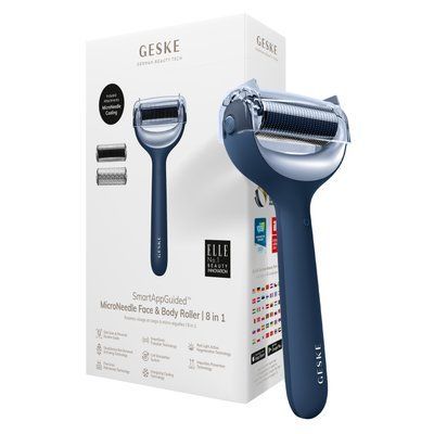 Електронний ролер для обличчя та тіла з мікроголками GESKE MicroNeedle Face&Body Roller 8в1 midnight HB0199 фото