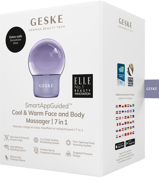 Масажер для обличчя і тіла GESKE Cool&Warm Face and Body Massager 7в1 purple HB0303 фото