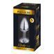 Металева анальна пробка з чорним кристалом, розмір S - Alive Mini Metal Butt Plug Black S SO6011 фото 2