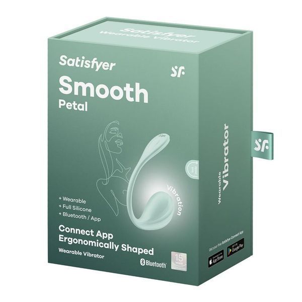 Віброяйце Satisfyer Smooth Petal Connect App Mint SX0666 фото