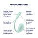 Віброяйце Satisfyer Smooth Petal Connect App Mint SX0666 фото 7