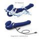 Безремінний вібрострапон з вакуумною стимуляцією Strap-On-Me MULTI ORGASM Blue L, регульований SO6823 фото 3