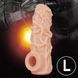 Насадка на член, потовщувальна, стимулюючий рельєф, розмір L - Kokos Nude Sleeve NS 004 L SX1478 фото 3