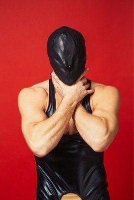 Закрита шкіряна маска зі шнурівкою D&A Deprivation mask Leather SO9560 фото