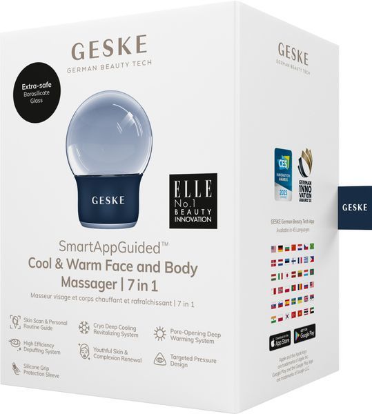 Масажер для обличчя і тіла GESKE Cool&Warm Face and Body Massager 7в1 midnight HB0301 фото
