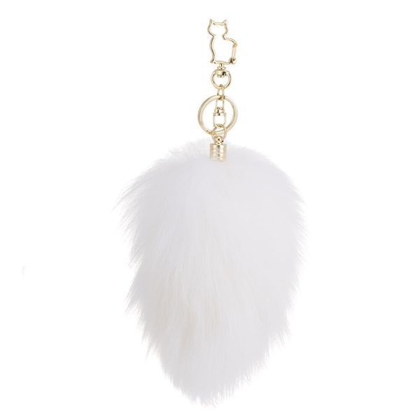Металева анальна пробка Кролячий хвіст LOCKINK SEVANDA White Bunny-Tail Anal Rose-shape Plug SX0867 фото