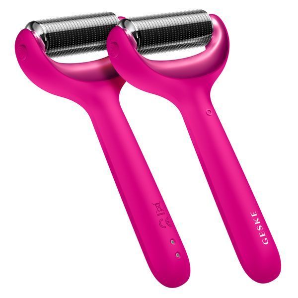 Електронний ролер для обличчя та тіла з мікроголками GESKE MicroNeedle Face&Body Roller 8в1 magenta HB0197 фото