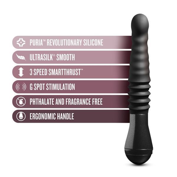 Пульсатор для точки G Temptasia by Blush Lazarus Thrusting Dildo Black (діаметр 3,8 см) SO8836 фото