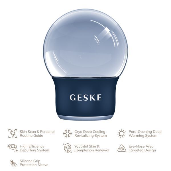 Масажер для обличчя і тіла GESKE Cool&Warm Face and Body Massager 7в1 midnight HB0301 фото