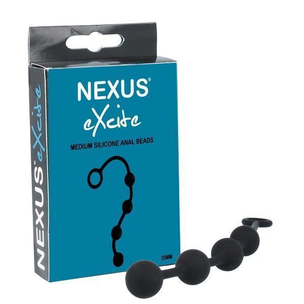 Анальні кульки діаметр 2,5 см, силікон - Nexus Excite Medium Anal Beads SO3071 фото