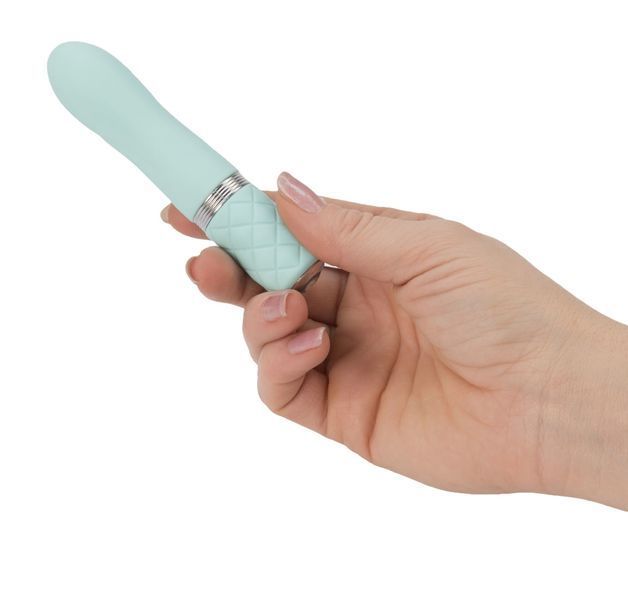 Розкішний вібратор з кристалом Сваровські, гнучка голівка PILLOW TALK - Flirty Teal SO2726 фото