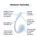 Віброяйце Satisfyer Smooth Petal Connect App Light Blue SX0667 фото 7